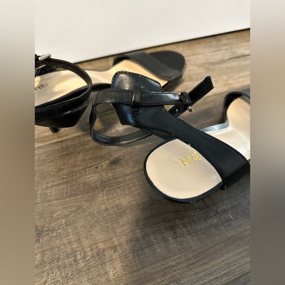 Nine West black heels shoes size 8 1/2 - Picture 3 of 5